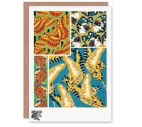 Artery8 Eugene Seguy Art Card Vintage Butterflies Bright Pattern