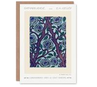 Artery8 Eugene Seguy Art Card Vintage Rose Bush Flower Pattern