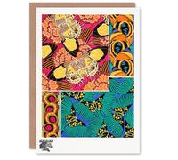 Artery8 Eugene Seguy Art Card Vintage Vibrant Butterflies Pattern