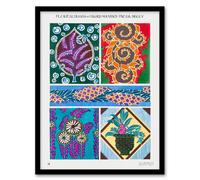 Artery8 Eugene Seguy Framed Wall Art Print Colourful Vintage Floral Designs | Size: A3 Artery8 Multicolor A3