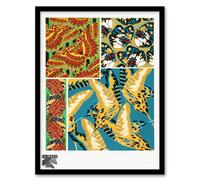 Artery8 Eugene Seguy Framed Wall Art Print Vintage Butterflies Bright Pattern | Size: A3 Artery8 Multicolor A3