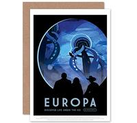 Artery8 Europa Life Under Ice NASA Space Tours Travel Sealed Greeting Card Plus Envelope Blank inside