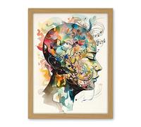 Artery8 Euterpe's Melody Vision Musician Muse Inspiration Modern Watercolour Painting Artwork Framed Wall Art Print 18X24 Inch