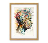 Artery8 Euterpe's Melody Vision Musician Muse Inspiration Modern Watercolour Painting Artwork Framed Wall Art Print 18X24 Inch