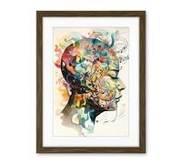 Artery8 Euterpe's Melody Vision Musician Muse Inspiration Modern Watercolour Painting Artwork Framed Wall Art Print 18X24 Inch