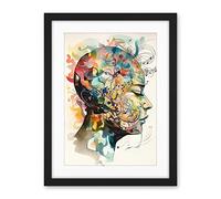 Artery8 Euterpe's Melody Vision Musician Muse Inspiration Modern Watercolour Painting Artwork Framed Wall Art Print 18X24 Inch