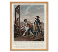 Artery8 Execution Robespierre Guillotine French Revolution Art Print Framed Poster Wall Decor 12x16 inch