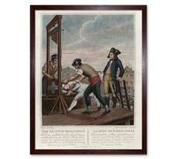 Artery8 Execution Robespierre Guillotine French Revolution Art Print Framed Poster Wall Decor 12x16 inch