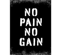 Artery8 Exercise Decor Inspiration No Pain No Gain Inspirational Gym Decor Wall Art Large Wall Art Poster Print Thick Paper 18X24 Inch