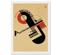 Artery8 Exhibition Bauhaus Weimar Icon Germany Vintage Retro Advert Poster Artwork Framed Wall Art Print A4