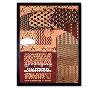 Artery8 Exhibition Secession Vienna Austria Vintage Retro Framed Art Print | Size: W12" x H16" Artery8 Multicolor W12" x H16"