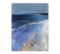 Artery8 Exmouth Beach Devon England Modern Painting Bathroom Toilet Extra Large XL Wall Art Poster Print