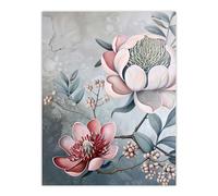 Artery8 Exotic Audubon Style Delicate Flowers Painting Living Room Extra Large XL Wall Art Poster Print