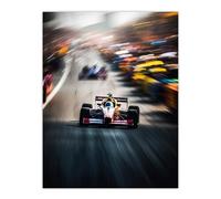 Artery8 F1 Motorsport Speed Blur Racing Car For Him Fan Man Cave Large Wall Art Poster Print Thick Paper 18X24 Inch