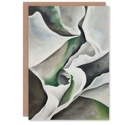 Artery8 Fabric Folds Green Grey Abstract Watercolour Greeting Birthday Card Him Her All Blank