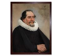Artery8 Fabritius Portrait Abraham De Potter Silk Merchant Art Print Framed Poster Wall Decor 12x16 inch