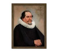 Artery8 Fabritius Portrait Abraham De Potter Silk Merchant Artwork Framed Wall Art Print 18X24 Inch