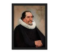 Artery8 Fabritius Portrait Abraham De Potter Silk Merchant Artwork Framed Wall Art Print 18X24 Inch