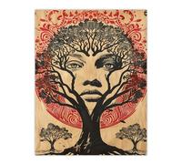 Artery8 Face in Trees Mystic Mother Earth Hippy Tribal Living Room Extra Large XL Wall Art Poster Print