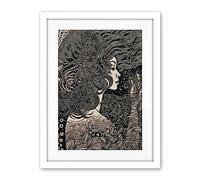 Artery8 Fading Away Concept Art Modern Boho Illustration Artwork Framed Wall Art Print 18X24 Inch