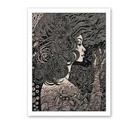 Artery8 Fading Away Concept Art Modern Boho Illustration Artwork Framed Wall Art Print 18X24 Inch