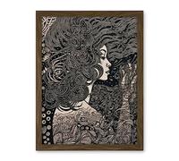 Artery8 Fading Away Concept Art Modern Boho Illustration Artwork Framed Wall Art Print 18X24 Inch