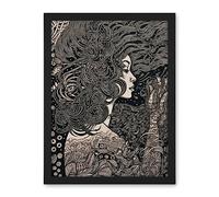 Artery8 Fading Away Concept Art Modern Boho Illustration Artwork Framed Wall Art Print 18X24 Inch