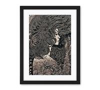 Artery8 Fading Away Concept Art Modern Boho Illustration Artwork Framed Wall Art Print 18X24 Inch