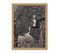Artery8 Fading Away Concept Art Modern Boho Illustration Artwork Framed Wall Art Print 18X24 Inch