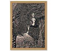 Artery8 Fading Away Concept Art Modern Boho Illustration Artwork Framed Wall Art Print A4