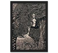 Artery8 Fading Away Concept Art Modern Boho Illustration Artwork Framed Wall Art Print A4