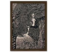 Artery8 Fading Away Concept Art Modern Boho Illustration Artwork Framed Wall Art Print A4