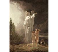 Artery8 Faed Expulsion Of Adam And Eve Art Print Canvas Premium Wall Decor Poster Mural