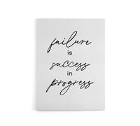 Artery8 Failure Success In Progress Simple Motivational Canvas Wall Art Print in White | Size: W18" x H24" Artery8 White W18" x H24"