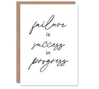 Artery8 Failure Success In Progress Simple Motivational Personalised Card