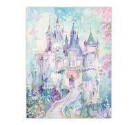 Artery8 Fairy Tale Princess Castle Pastel Colour Fantasy Nursery Kids Bedroom Large Wall Art Poster Print Thick Paper 18X24 Inch