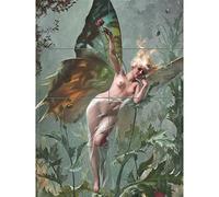Artery8 Falero Female Butterfly Painting XL Giant Panel Poster (8 Sections)
