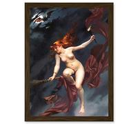 Artery8 Falero The Witches Sabbath Fantasy Painting Artwork Framed Wall Art Print A4