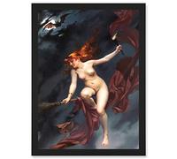 Artery8 Falero The Witches Sabbath Fantasy Painting Artwork Framed Wall Art Print A4