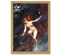 Artery8 Falero The Witches Sabbath Fantasy Painting Artwork Framed Wall Art Print A4