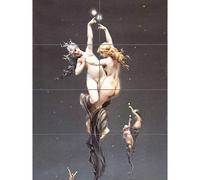 Artery8 Falero Twin Stars Fantasy Nude Painting XL Giant Panel Poster (8 Sections)