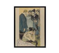 Artery8 Family Argument Satirical Painting Steinlen Black Framed Canvas Art | Size: W12" x H16" Artery8 Multicolor W12" x H16"