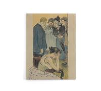 Artery8 Family Argument Satirical Painting Steinlen Canvas Wall Art | Size: W18" x H24" Artery8 Multicolor W18" x H24"