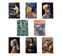 Famous Paintings Old Masters Multipack Of 8 Greeting Cards Historic Museum Art Set 8 Assorted Cards Blank Inside Any Occasion Notecard A6 Size - 10x15 cm