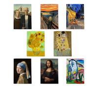 Famous Paintings Old Masters Multipack Of 8 Greeting Cards Classic Art Collection 8 Assorted Cards Blank Inside Any Occasion Notecard A6 Size - 10x15 cm
