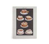 Artery8 Fancy Cakes Mrs Beeton Household Management Canvas Wall Art Print in White | Size: W18" x H24" Artery8 White W18" x H24"