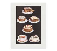 Artery8 Fancy Cakes Mrs Beeton Household Management Wall Art Print in White | Size: W12" x H16" Artery8 White W12" x H16"
