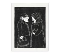 Artery8 Fantasy Man & woman Samuel J De Mesquita Wall Art Poster Print in Black | Size: W24" x H32" Artery8 Black W24" x H32"