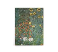 Artery8 Farm Garden with Sunflowers Canvas Wall Art Print Vintage : Artwork by Gustav Klimt 12x16 Bright Art Deco advert energising kitchens or café-style spaces with vintage flair
