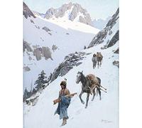 Artery8 Farny A Successful Hunt Painting Premium Wall Art Canvas Print 18X24 Inch